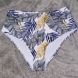 High Waisted Tropical Swimsuit Bottom